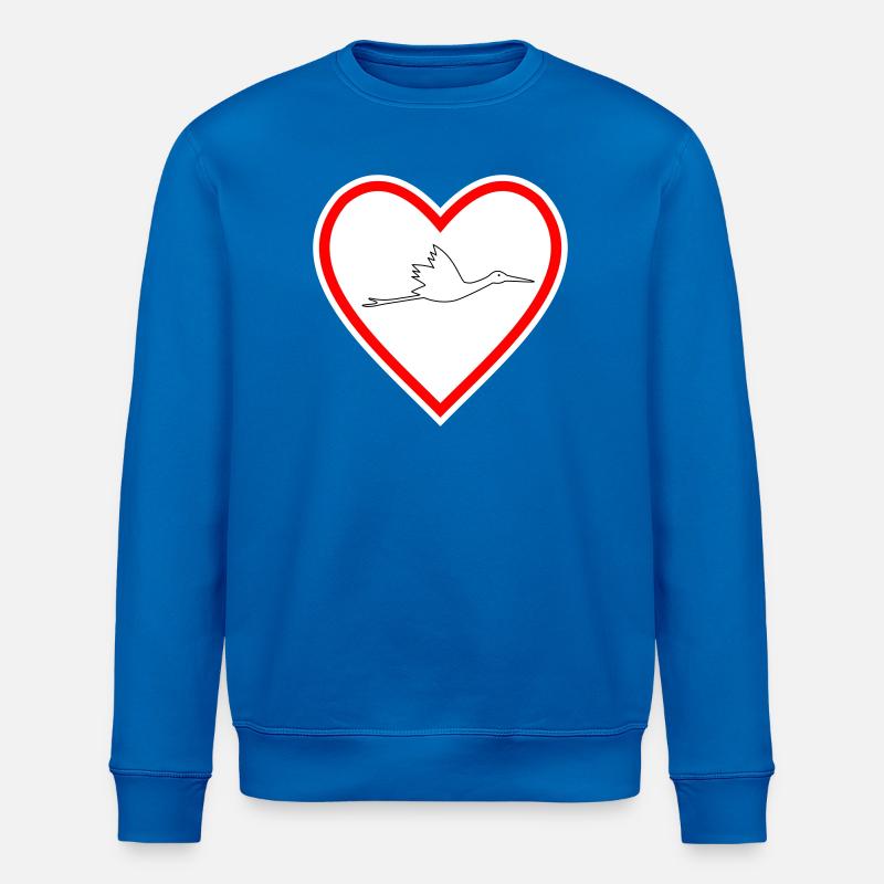 Herz Klapperstorch - Stanley/Stella Unisex Bio-Sweatshirt ROLLER - Königsblau
