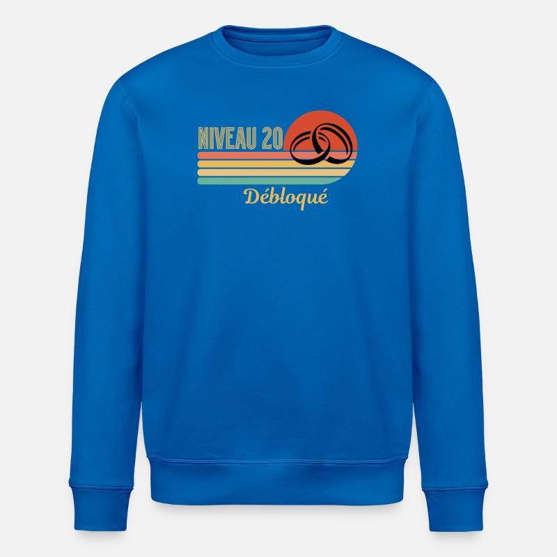 Niveau 20 débloqué design rétro graphique - Sweat bio ROLLER Stanley/Stella Unisexe - bleu roi