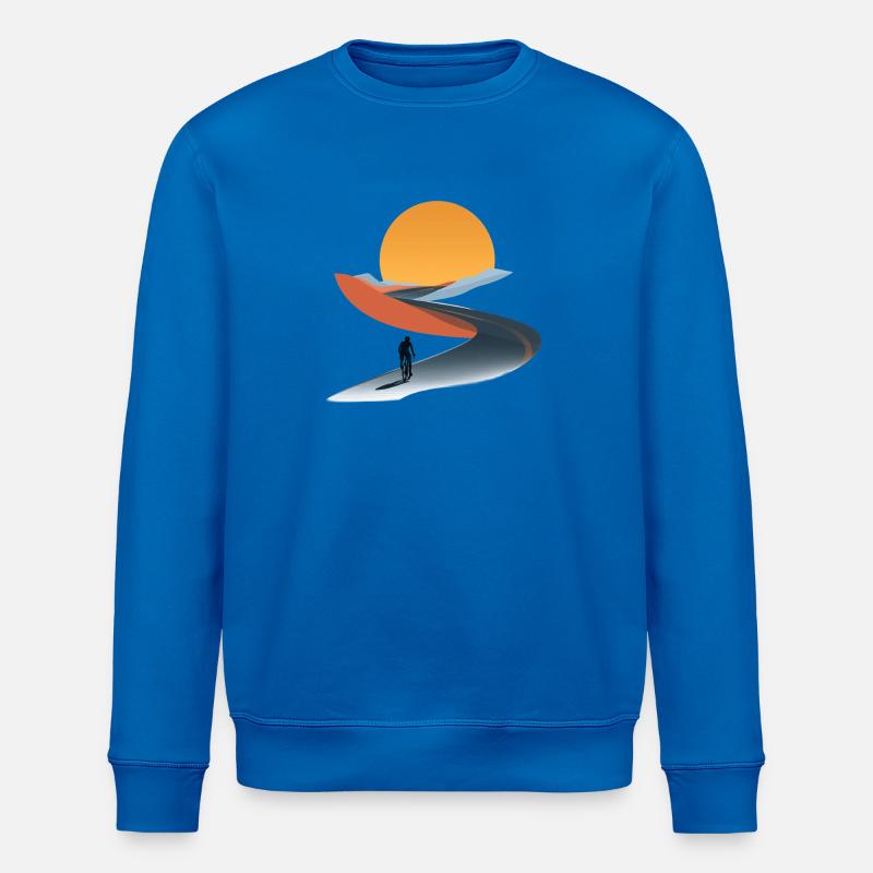 Bergstraße – Radsport-Leidenschaft - Stanley/Stella Unisex Bio-Sweatshirt ROLLER - Königsblau