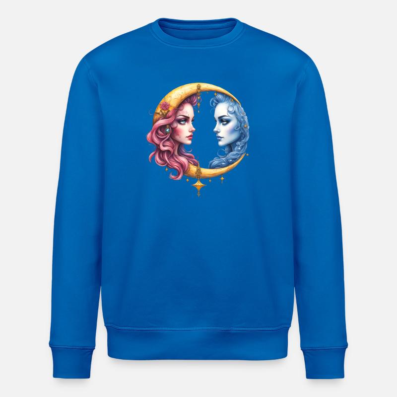 Lune jumelle : Visages dans Eclipse - Sweat bio ROLLER Stanley/Stella Unisexe - bleu roi