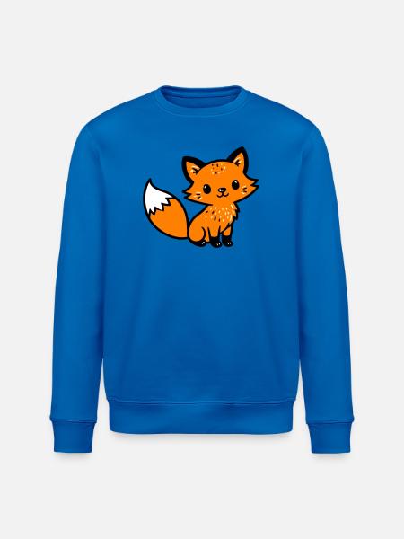 Fuchs Niedlich Comic - Stanley/Stella Unisex Bio-Sweatshirt ROLLER - Königsblau