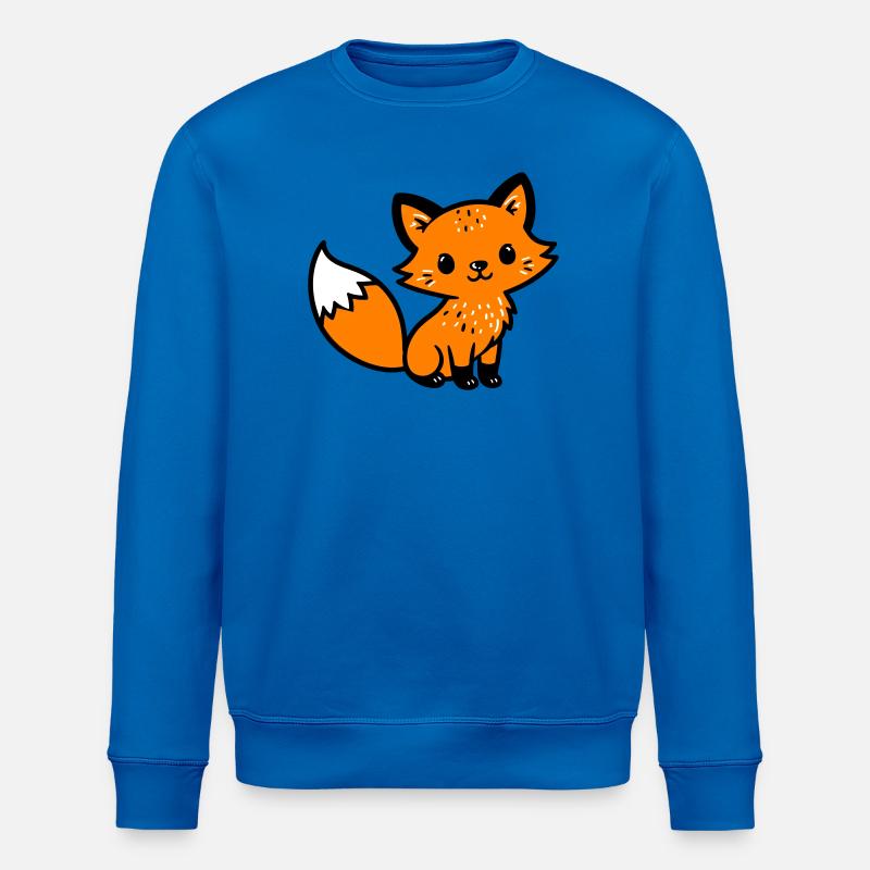 Fuchs Niedlich Comic - Stanley/Stella Unisex Bio-Sweatshirt ROLLER - Königsblau