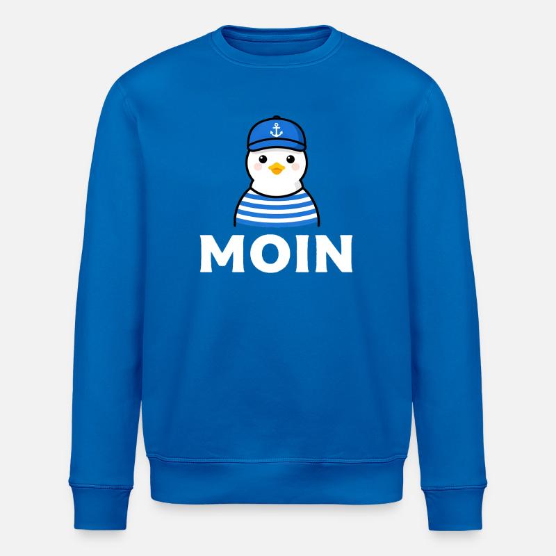 Moin Möwe im Sailor-Stil - Stanley/Stella Unisex Bio-Sweatshirt ROLLER - Königsblau
