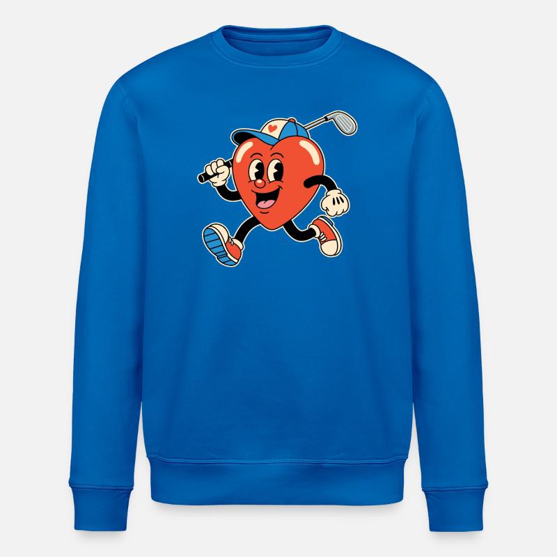 Dessin animé Heart Golf - Sweat bio ROLLER Stanley/Stella Unisexe - bleu roi