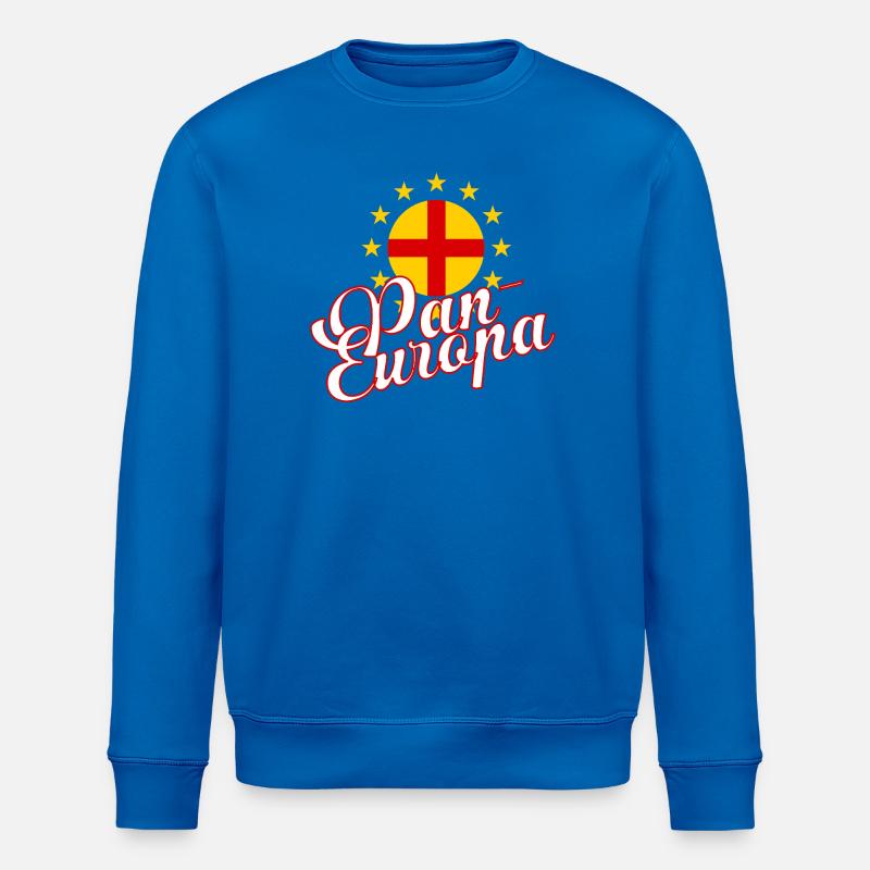 Pan-Europa Retro Script - Stanley/Stella ROLLER Unisex Organic Sweatshirt - royal blue