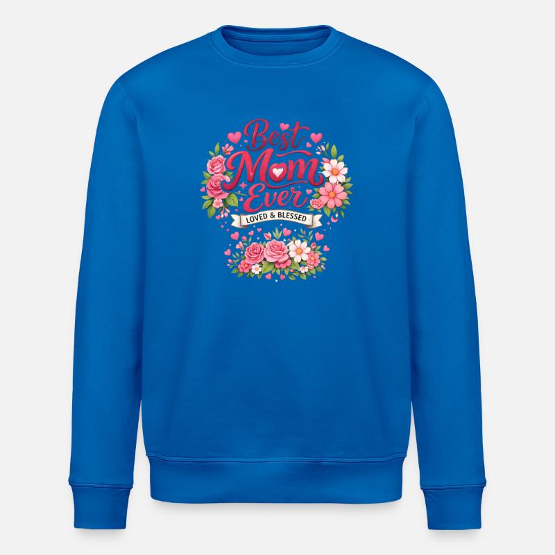 Beste Mama Ever Blütenkranz - Stanley/Stella Unisex Bio-Sweatshirt ROLLER - Königsblau
