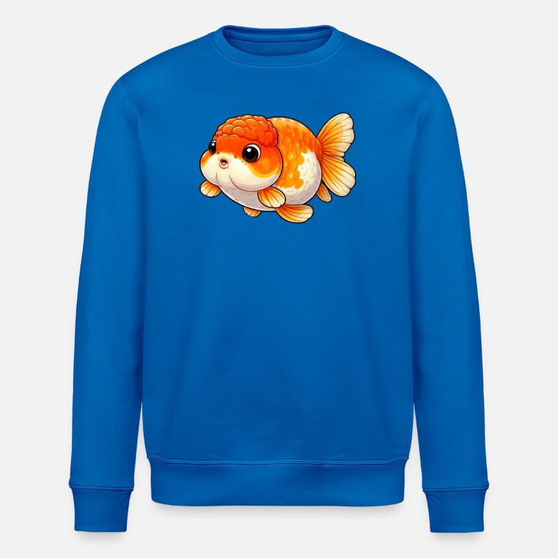 Ranchu Lover Orange / White Edition - Stanley/Stella ROLLER Unisex Organic Sweatshirt - royal blue