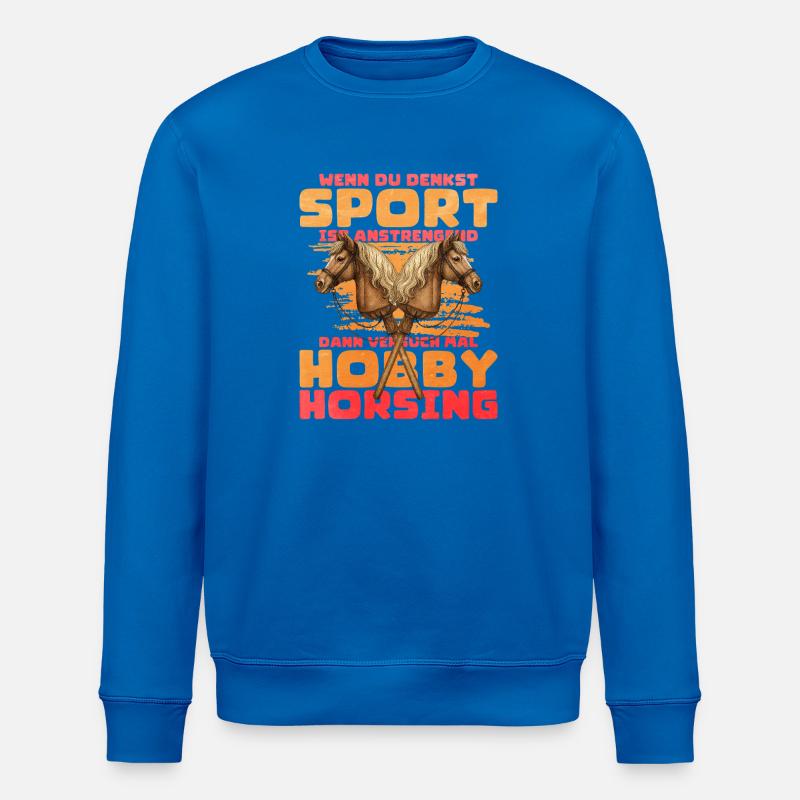 Hobby Horsing Doppelpferd Motiv - Stanley/Stella Unisex Bio-Sweatshirt ROLLER - Königsblau