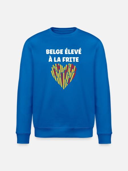 Belgian Lovers of French Fries Heart - Stanley/Stella ROLLER Unisex Organic Sweatshirt - royal blue