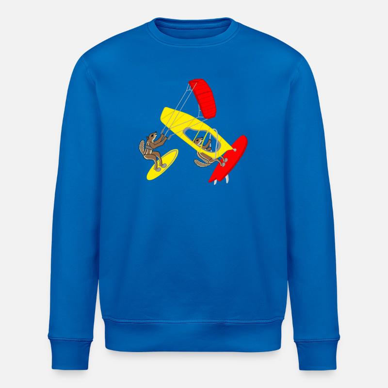 Atlashörnchen Surfen, Kitesurfen, Windsurfen - Stanley/Stella Unisex Bio-Sweatshirt ROLLER - Königsblau