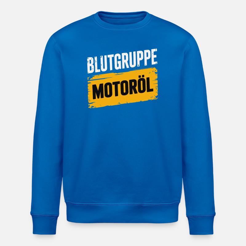 Blutgruppe Motoröl Schrauber Design - Stanley/Stella Unisex Bio-Sweatshirt ROLLER - Königsblau