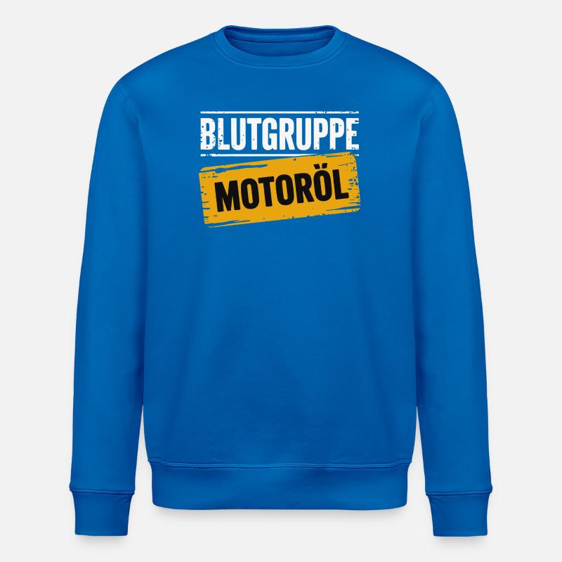 Blutgruppe Motoröl Schrauber Design - Stanley/Stella Unisex Bio-Sweatshirt ROLLER - Königsblau
