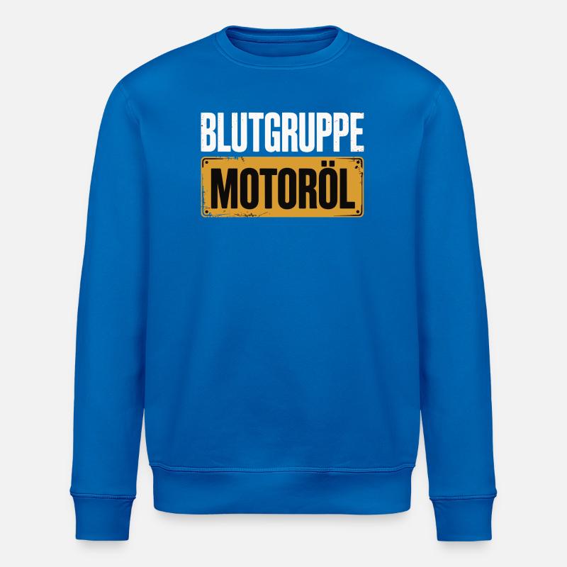 Blutgruppe Motoröl Schrauber Design - Stanley/Stella Unisex Bio-Sweatshirt ROLLER - Königsblau
