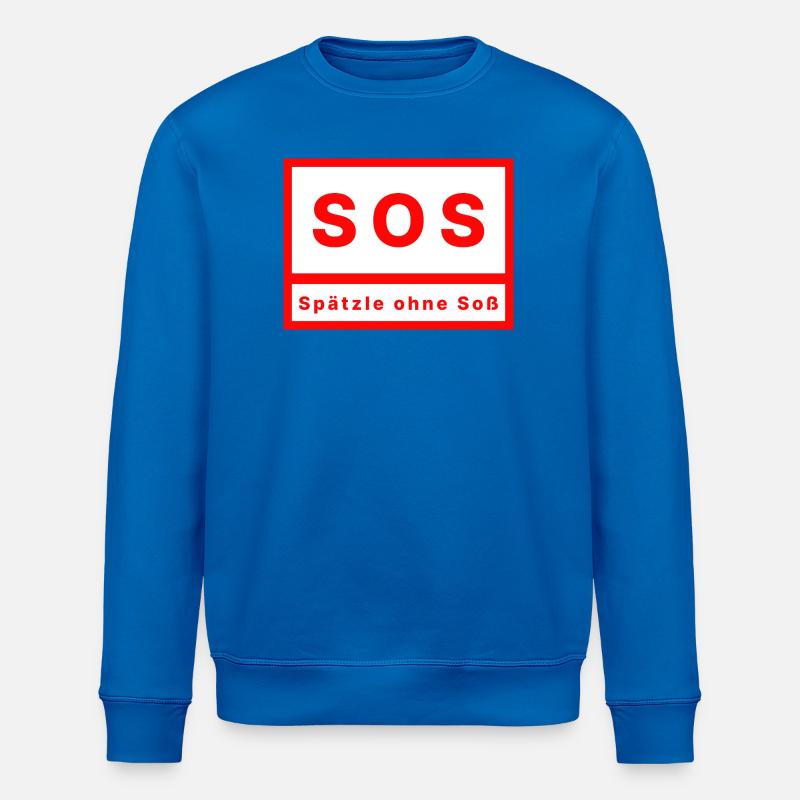 SOS Spätzle sans sauce - Sweat bio ROLLER Stanley/Stella Unisexe - bleu roi