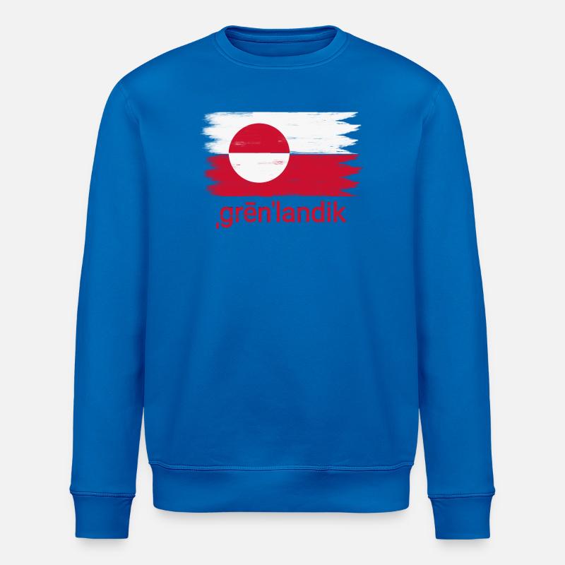 Drapeau de Grønlandik - Sweat bio ROLLER Stanley/Stella Unisexe - bleu roi
