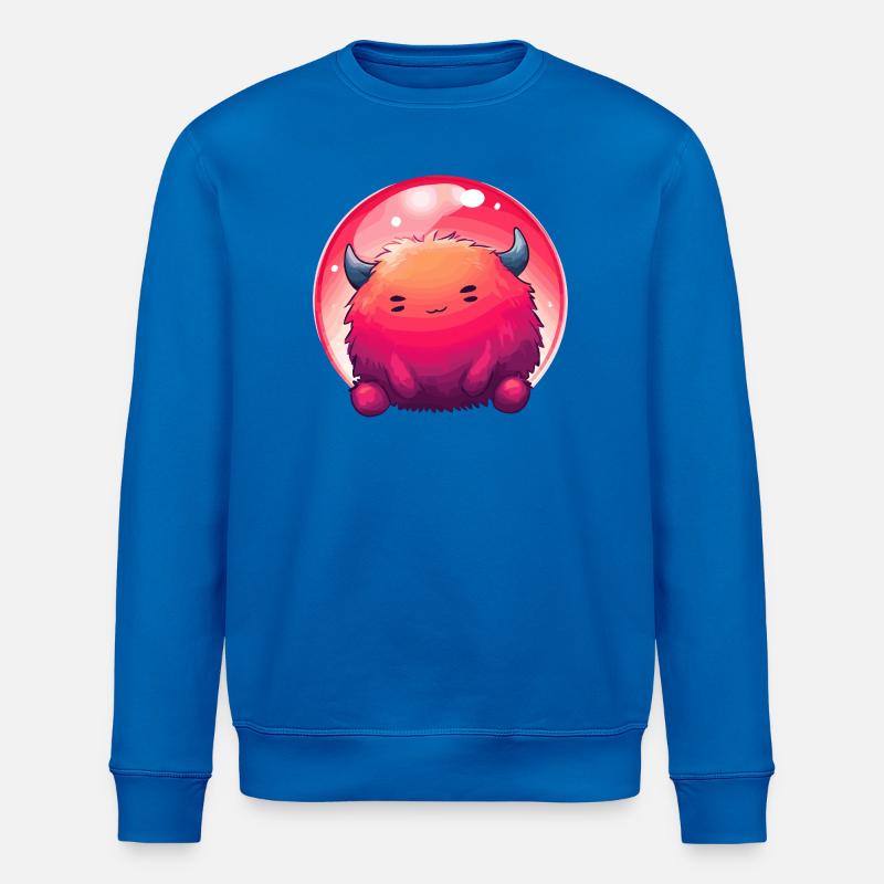 Fluffiges Monstergesicht Gradient - Stanley/Stella Unisex Bio-Sweatshirt ROLLER - Königsblau