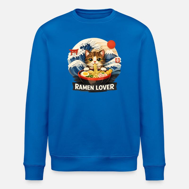 Anime Ramen de chat - Sweat bio ROLLER Stanley/Stella Unisexe - bleu roi