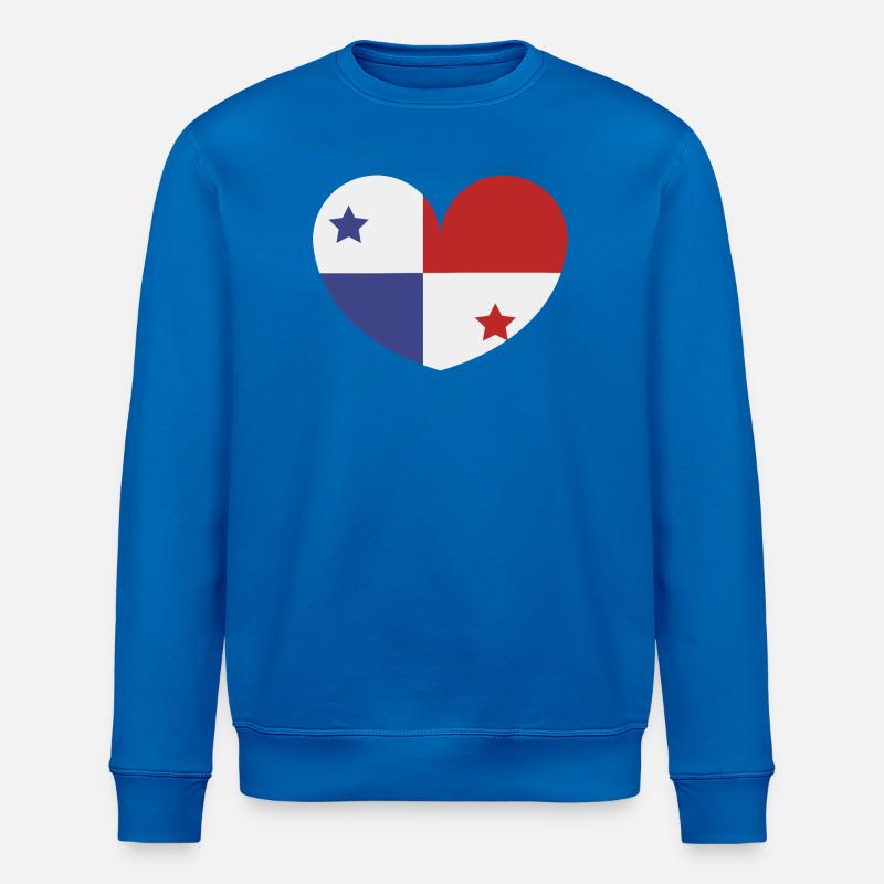 Panama-Herzflagge - Stanley/Stella Unisex Bio-Sweatshirt ROLLER - Königsblau