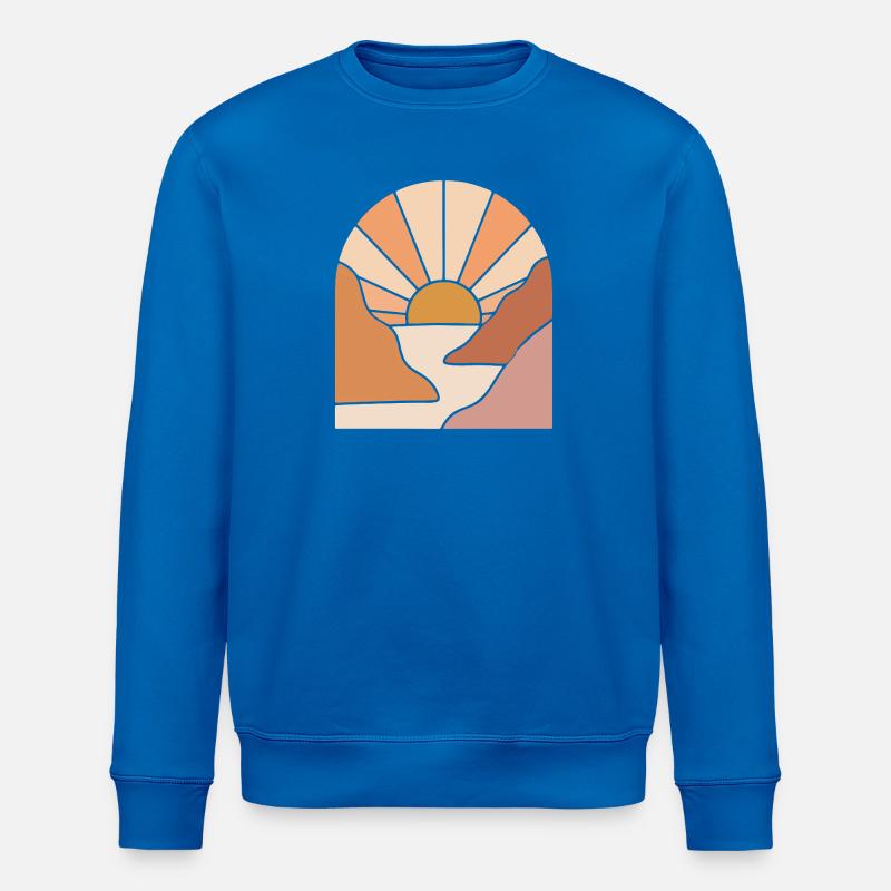 Sunlit Canyon Path - Stanley/Stella ROLLER Unisex Organic Sweatshirt - royal blue
