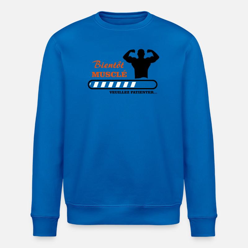 Bientôt musclé  - Sweat bio ROLLER Stanley/Stella Unisexe - bleu roi