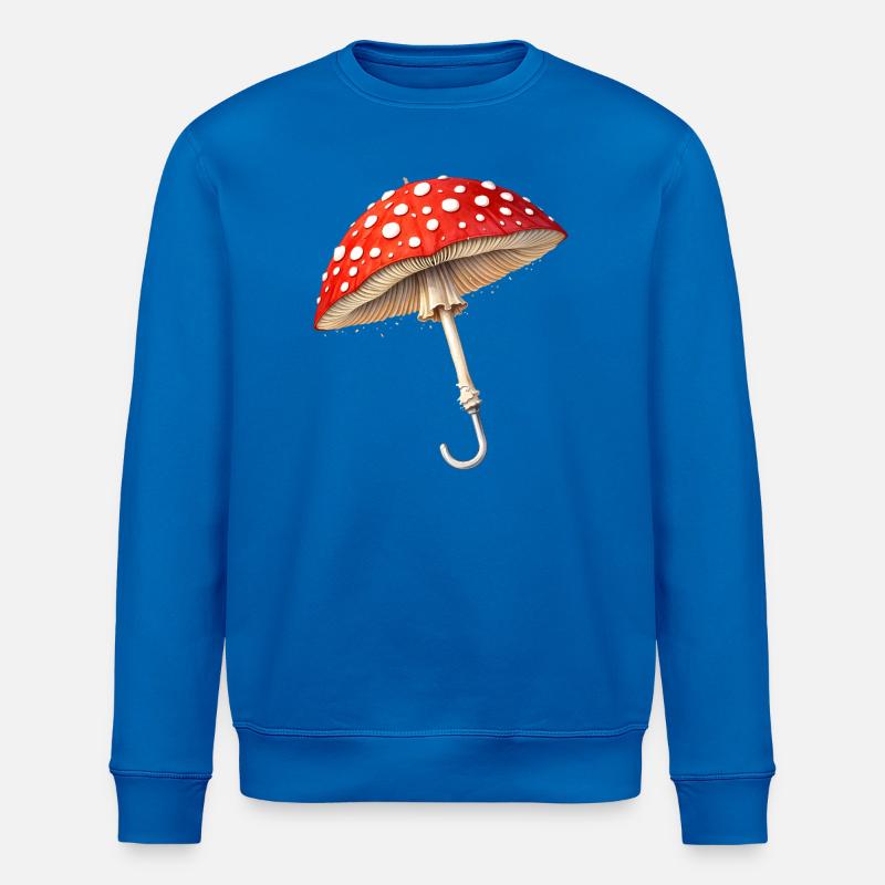 Toadstool Umbrella Fantasy Design - Stanley/Stella ROLLER Unisex Organic Sweatshirt - royal blue