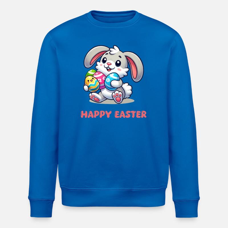 Bunny Easter Bunny Comic - Stanley/Stella ROLLER Unisex Organic Sweatshirt - royal blue