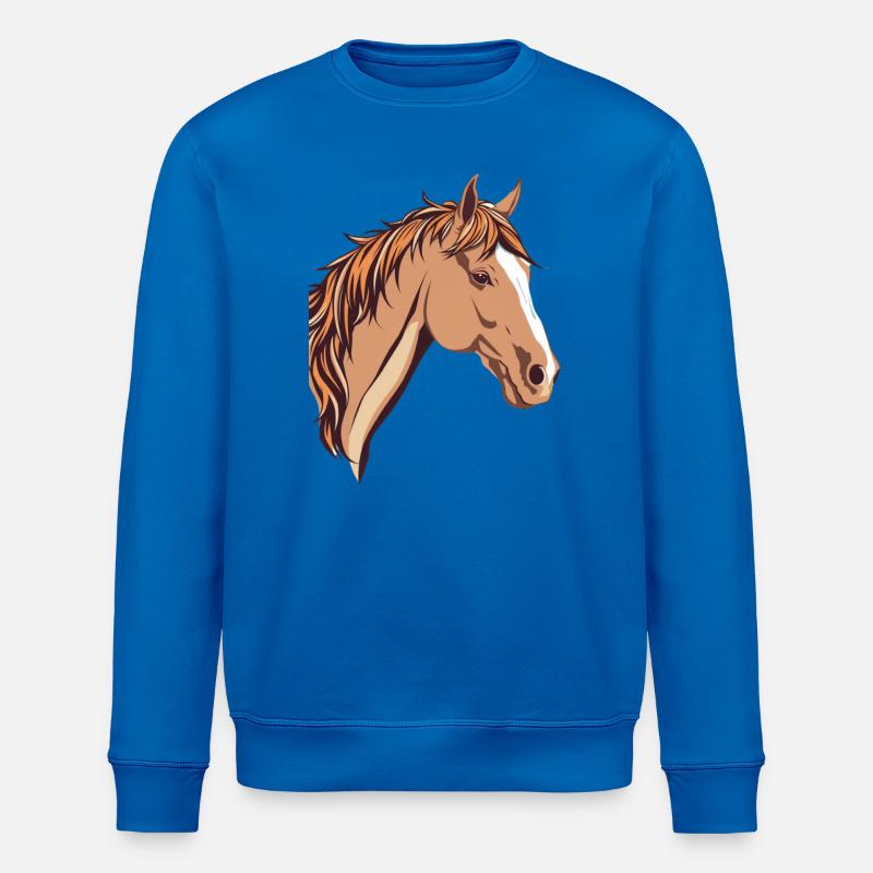 Pferd Pferdekopf - Stanley/Stella Unisex Bio-Sweatshirt ROLLER - Königsblau
