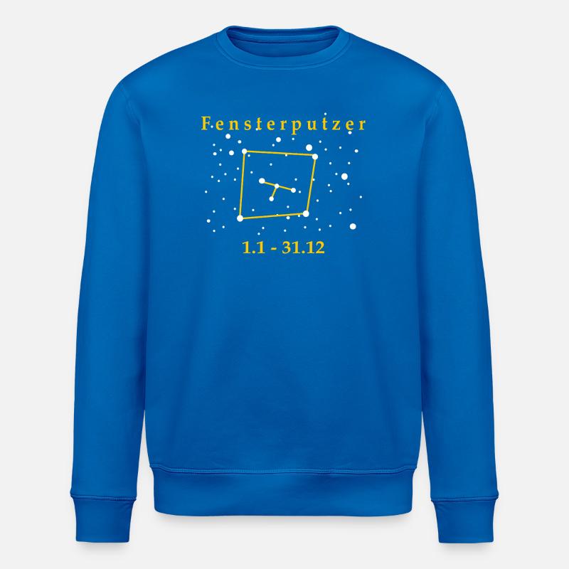 Fensterputzer Sternzeichen Gebäuderreiniger   - Stanley/Stella Unisex Bio-Sweatshirt ROLLER - Königsblau