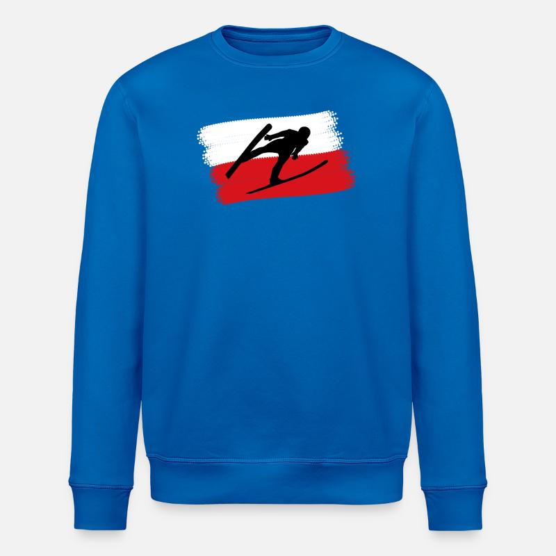 Skispringer Polen - Stanley/Stella Unisex Bio-Sweatshirt ROLLER - Königsblau
