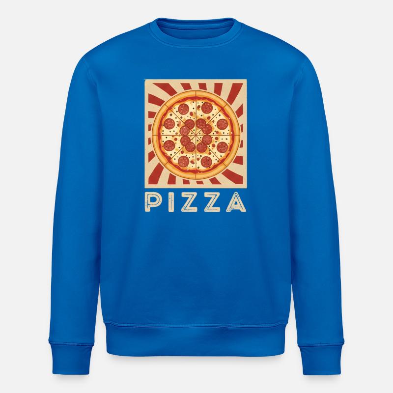 Pizza Pop Art Retro Slice - Sweat bio ROLLER Stanley/Stella Unisexe - bleu roi