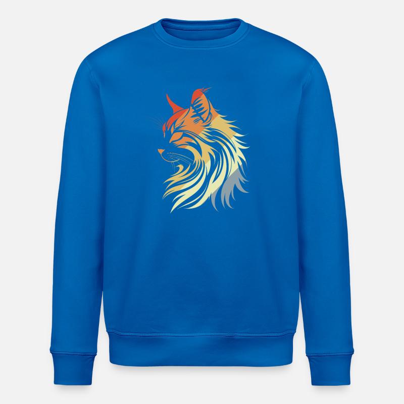 Style rétro du chat - Sweat bio ROLLER Stanley/Stella Unisexe - bleu roi