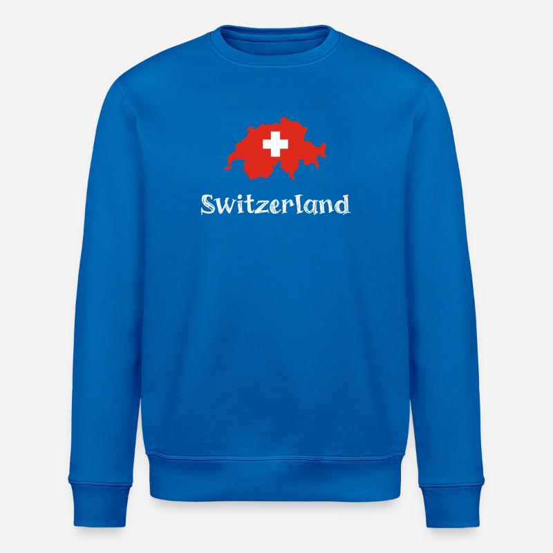 Switzlerland (White Text) - Stanley/Stella Unisex Bio-Sweatshirt ROLLER - Königsblau