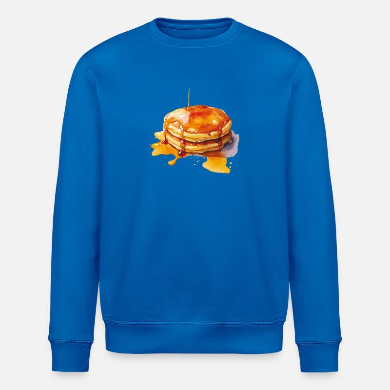 Syrup Pancake Stack - Stanley/Stella ROLLER Unisex Organic Sweatshirt - royal blue