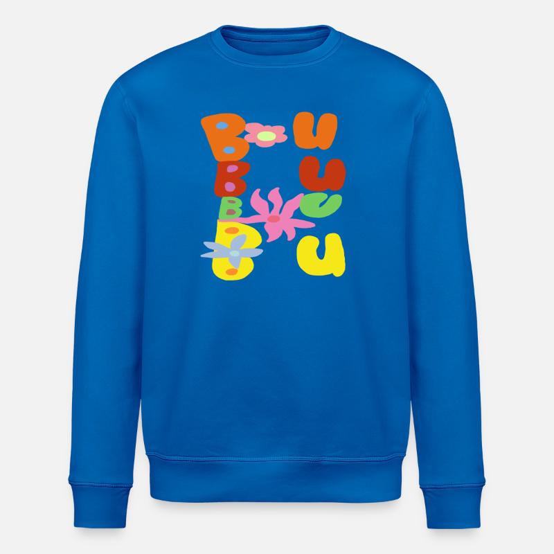 Bubble Bloom Groovy Buchstaben - Stanley/Stella Unisex Bio-Sweatshirt ROLLER - Königsblau