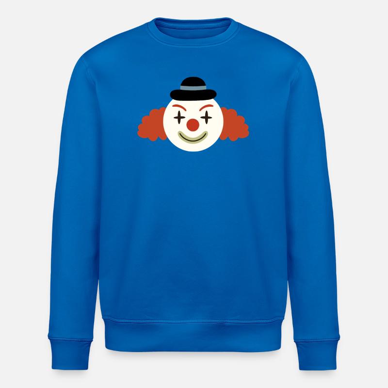 Fröhliche Clownsgesicht Retro-Kunst - Stanley/Stella Unisex Bio-Sweatshirt ROLLER - Königsblau