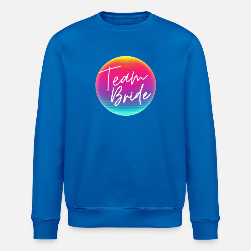 Team Bride! Cool Neon Kreis Personalisierbar - Stanley/Stella Unisex Bio-Sweatshirt ROLLER - Königsblau