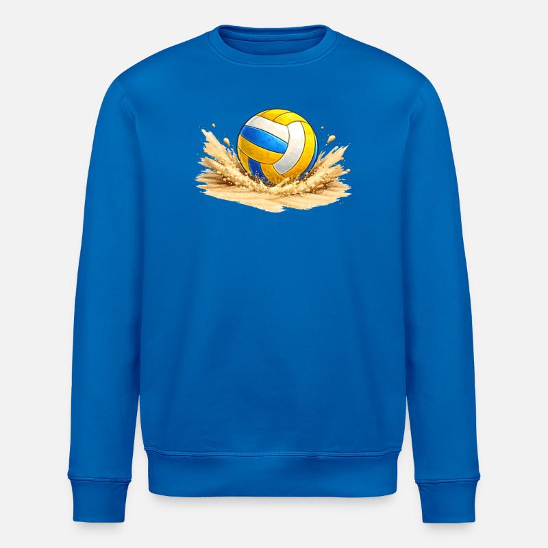 Volleyball im Sand am Strand   - Stanley/Stella Unisex Bio-Sweatshirt ROLLER - Königsblau