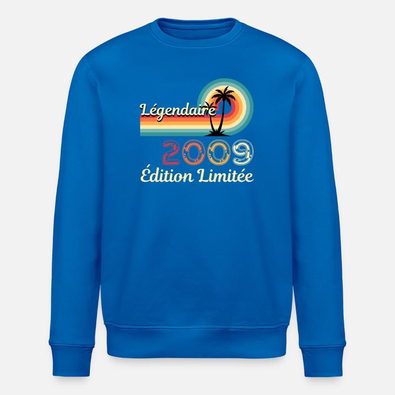 Légendaire 2009, édition limitée - Sweat bio ROLLER Stanley/Stella Unisexe - bleu roi