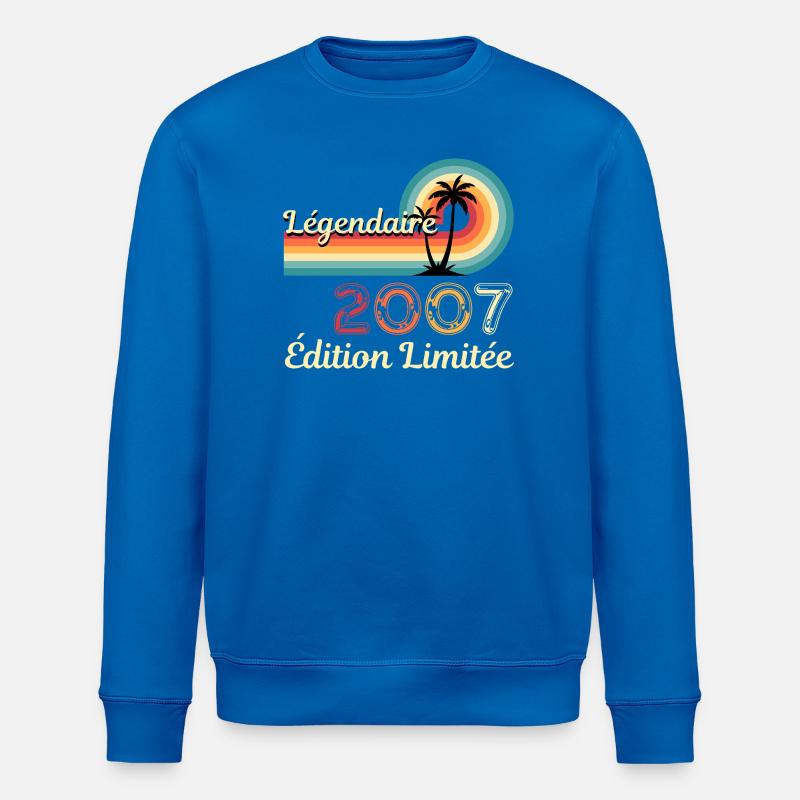 Légendaire 2007, édition limitée - Sweat bio ROLLER Stanley/Stella Unisexe - bleu roi