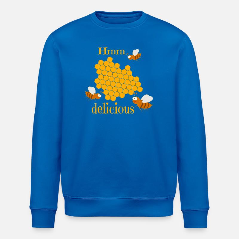 Bienen mit Honigwabe - Stanley/Stella Unisex Bio-Sweatshirt ROLLER - Königsblau