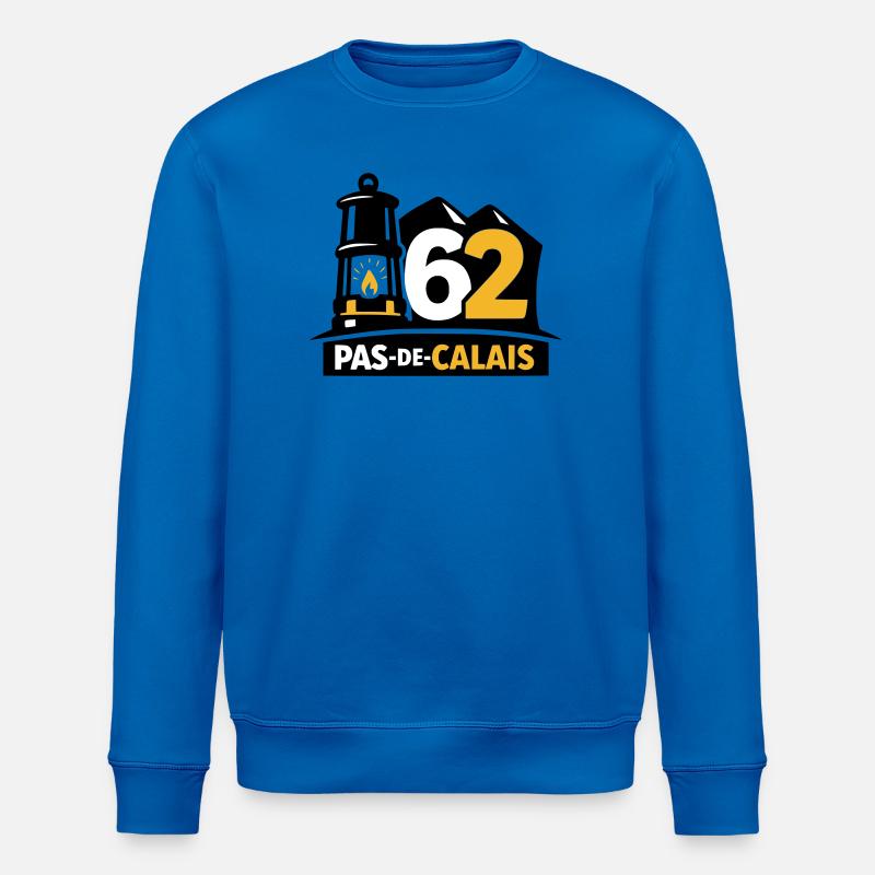 62 Pas de Calais Emblème - Sweat bio ROLLER Stanley/Stella Unisexe - bleu roi