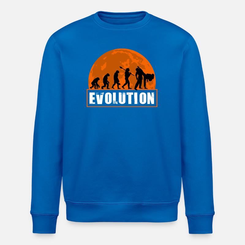 Judo Evolution Martial Arts Sonnenuntergangs-Silhouette - Stanley/Stella Unisex Bio-Sweatshirt ROLLER - Königsblau