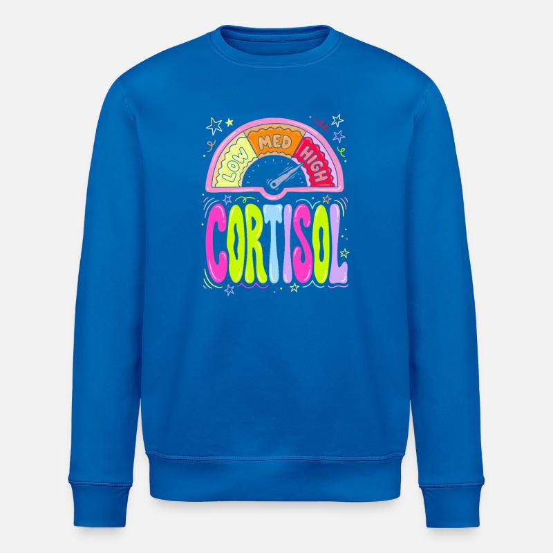 Cortisol Pegel Dashboard - Stanley/Stella Unisex Bio-Sweatshirt ROLLER - Königsblau