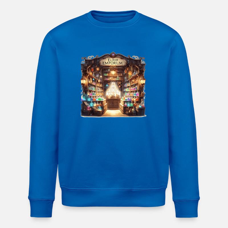 Elixir Emporium Fantasy Pharmacy - Stanley/Stella ROLLER Unisex Organic Sweatshirt - royal blue
