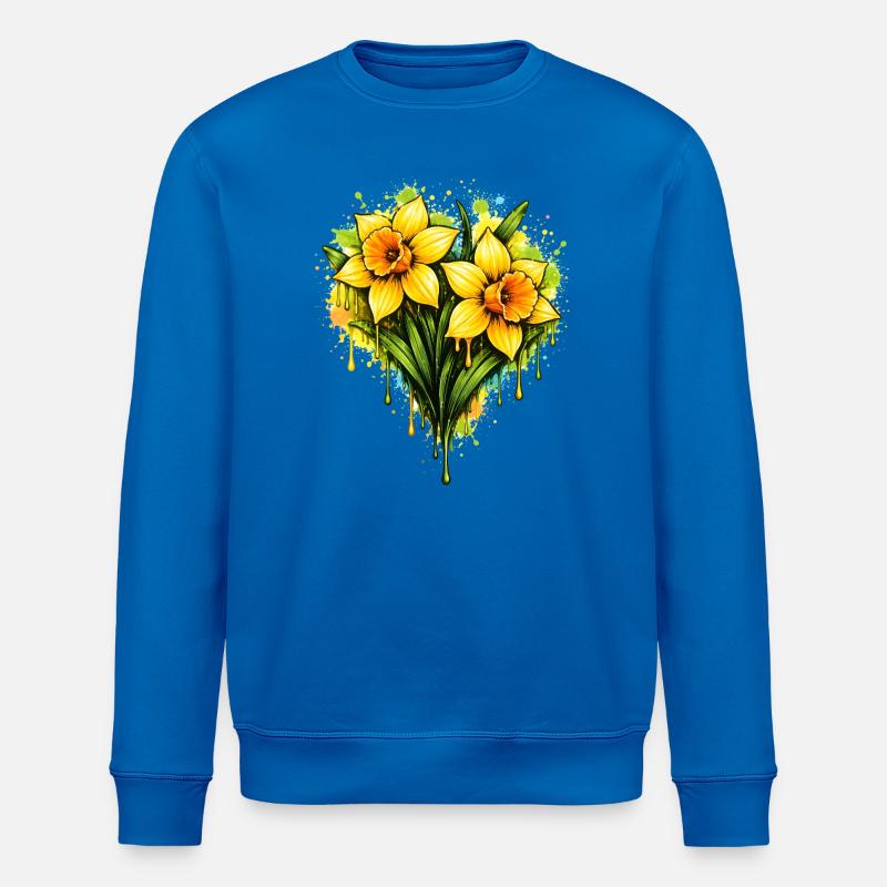 Jonquilles dans le style graffiti - Sweat bio ROLLER Stanley/Stella Unisexe - bleu roi