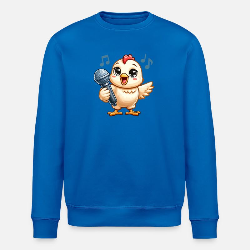 Küken Karaoke mit Mikrofon - Stanley/Stella Unisex Bio-Sweatshirt ROLLER - Königsblau