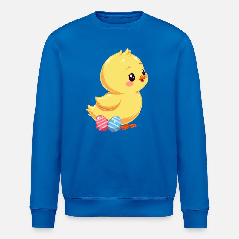 Chicks at Easter - Stanley/Stella ROLLER Unisex Organic Sweatshirt - royal blue