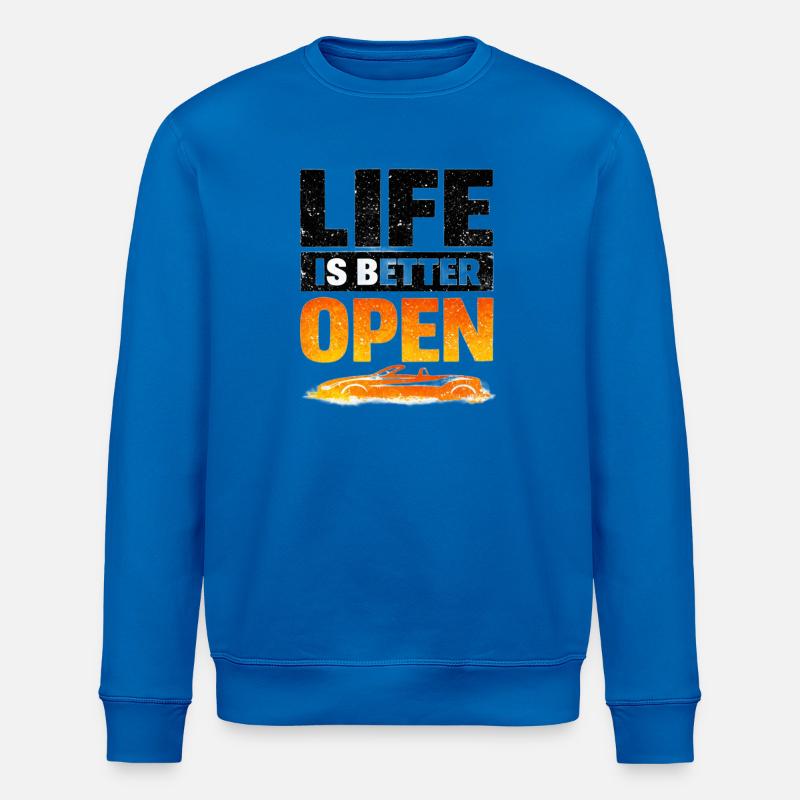 Life is Better Open Cabrio-Style - Stanley/Stella Unisex Bio-Sweatshirt ROLLER - Königsblau