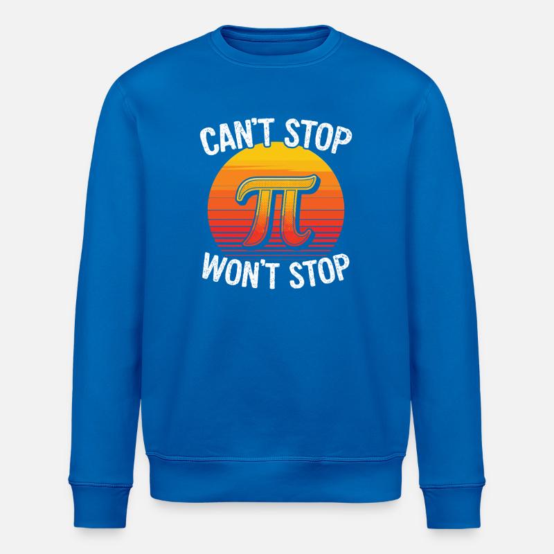 Pi Power Retro Sunset - Sweat bio ROLLER Stanley/Stella Unisexe - bleu roi
