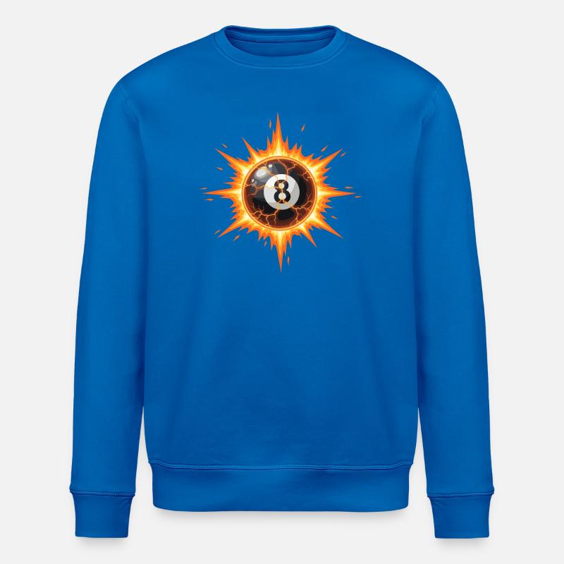 Explosion de Boule de Feu 8-Boules - Sweat bio ROLLER Stanley/Stella Unisexe - bleu roi